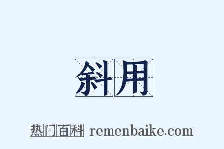 斜用是什么意思的图片